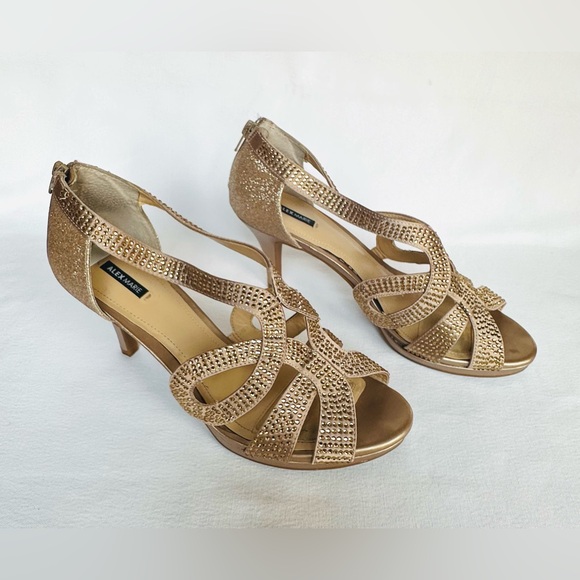 Alex Marie Shoes - Alex Marie Shimmering Gold Heels